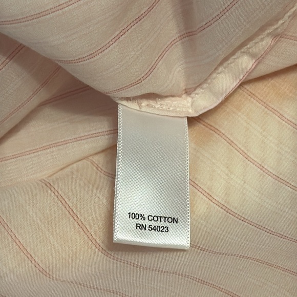 Banana Republic Pink Stripe Riley Button Up Ruffle Shirt - Picture 9 of 10